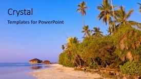  Presentation with salon and spa - Slide deck consisting of spa saloon on maldives island background and a  colored foreground