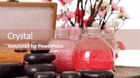  Presentation with salt - Slide set enhanced with electrical engineer - cut logs for wood burning background and a violet colored foreground