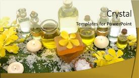  Presentation with banana - Colorful slide deck enhanced with spa set on banana leaf backdrop and a soft green colored foreground