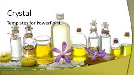  Presentation with banana - Theme having spa set on banana leaf background and a white colored foreground