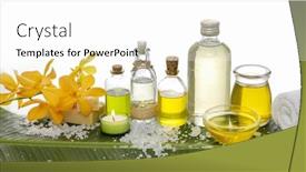  Presentation with banana - Cool new presentation design with spa set on banana leaf with many salt backdrop and a white colored foreground