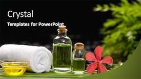  Presentation with stem - Cool new presentation theme with spa set on green thin stem background backdrop and a black colored foreground