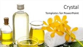  Presentation with food in banana leaf - PPT layouts enhanced with spa setting and banana leaf background and a white colored foreground