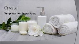  Presentation with spa white orchids black - Theme enhanced with spa-setting-and-spa-composition background and a light gray colored foreground