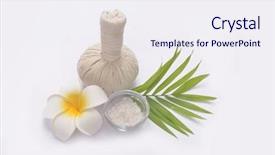  Presentation with spa concept - Beautiful PPT theme featuring spa setting concept spa background backdrop and a  colored foreground