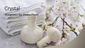  Presentation with spa concept - Cool new presentation with spa setting concept with lying backdrop and a sky blue colored foreground