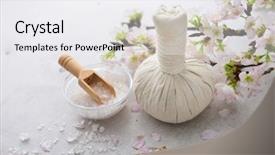  Presentation with spa concept - Cool new presentation theme with spa setting concept with lying backdrop and a white colored foreground