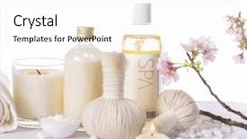  Presentation with spa concept - Amazing slide deck having spa setting concept with oil backdrop and a white colored foreground