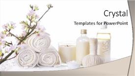  Presentation with spa concept - Presentation design consisting of spa setting concept with oil background and a white colored foreground