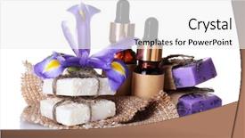  Presentation with spa white orchids black - Presentation consisting of spa setting isolated on white background and a  colored foreground