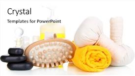  Presentation with spa white orchids black - Slide set having spa setting isolated on white background and a  colored foreground