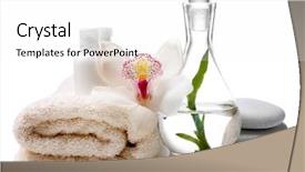  Presentation with spa - Beautiful PPT theme featuring spa setting isolated on white backdrop and a white colored foreground