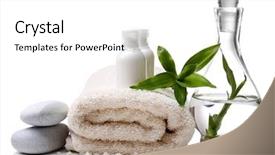  Presentation with spa white orchids black - PPT theme with spa setting isolated on white background and a white colored foreground