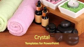  Presentation with cutlery easter table setting - Audience pleasing presentation theme consisting of spa setting on wooden table backdrop and a  colored foreground