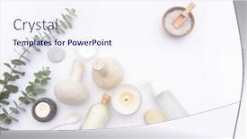  Presentation with wellness - Presentation with spa-setting-or-wellness-background background and a sky blue colored foreground