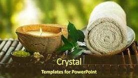  Presentation with spa - Colorful slide deck enhanced with spa setting outdoor backdrop and a tawny brown colored foreground