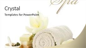  Presentation with day spa - Beautiful PPT theme featuring spa setting over white backdrop and a white colored foreground