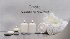  Presentation with spa - Slides having spa-setting-wit-hbranch-pinbk background and a light gray colored foreground