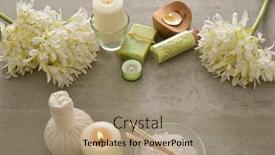  Presentation with candle - Colorful PPT layouts enhanced with spa-setting-with-candle-soap backdrop and a  colored foreground