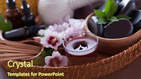  Presentation with hibiscus - Amazing slide set having spa setting with hibiscus flowers backdrop and a tawny brown colored foreground