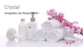  Presentation with sakura - Colorful PPT theme enhanced with spa-setting-with-sakura-cherry backdrop and a white colored foreground