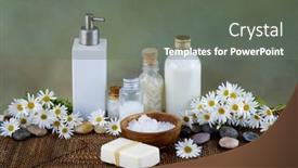  Presentation with salt - Audience pleasing presentation design consisting of spa-setting-with-salt backdrop and a gray colored foreground