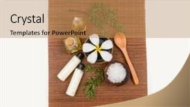  Presentation with soap - Cool new slides with spa setting with soap oil backdrop and a coral colored foreground