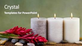  Presentation with candle - Cool new PPT theme with spa settings with three candle backdrop and a gray colored foreground