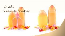  Presentation with shampoo - Audience pleasing PPT theme consisting of spa-shampoo-and-soap backdrop and a cream colored foreground