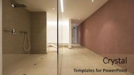  Presentation with nobody - Presentation having spa shower in a private background and a coral colored foreground