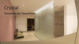  Presentation with babies shower - Beautiful presentation theme featuring spa shower in a private backdrop and a coral colored foreground