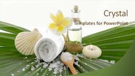  Presentation with palm oil - Beautiful slide set featuring spa sitting with salt backdrop and a cream colored foreground