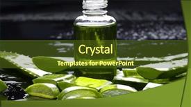  Presentation with lotion - Cool new presentation with spa still life- aloe backdrop and a tawny brown colored foreground