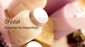  Presentation with aromatherapy - Colorful PPT theme enhanced with lotion soap - spa still life aromatherapy candle backdrop and a coral colored foreground