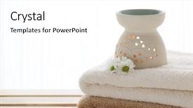  Presentation with spa - PPT layouts having spa still life at home background and a white colored foreground