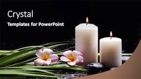  Presentation with spa stones leaves - Presentation theme with spa-still-life-of-frangipani background and a black colored foreground