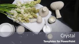  Presentation with tuberose - Slide deck featuring spa-still-life-of-two background and a gray colored foreground