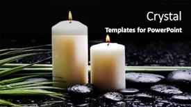  Presentation with spa stones leaves - Amazing presentation having spa-still-life-of-two backdrop and a black colored foreground