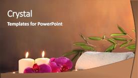  Presentation with candle - Cool new presentation design with spa still life with aromatic backdrop and a tawny brown colored foreground