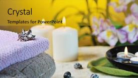  Presentation with bamboo - Slides with spa still life with bamboo background and a  colored foreground