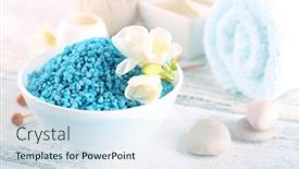  Presentation with table salt - Cool new presentation design with spa-still-life-with-color backdrop and a sky blue colored foreground