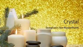  Presentation with year still life christmas - Amazing presentation theme having spa still life with cosmetic backdrop and a yellow colored foreground