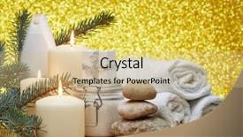  Presentation with gold cosmetic - Beautiful presentation featuring spa still life with cosmetic backdrop and a  colored foreground
