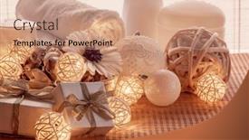  Presentation with year still life christmas - Audience pleasing PPT theme consisting of spa still life with cosmetic creams towel gift boxes and christmas ornaments standing on bamboo mat new year and christmas healthy lifestyle body care spa treatment and relaxation concept backdrop and a coral colored foreground