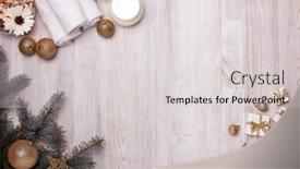  Presentation with year still life christmas - Audience pleasing slide deck consisting of spa still life with cosmetic creams towel and christmas ornaments on light wooden background top view with copy space new year and christmas healthy lifestyle body care spa treatment backdrop and a light gray colored foreground