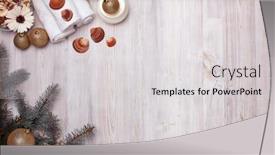  Presentation with year still life christmas - Cool new PPT layouts with spa still life with cosmetic creams towel and christmas ornaments on light wooden background top view with copy space new year and christmas healthy lifestyle body care spa treatment backdrop and a light gray colored foreground