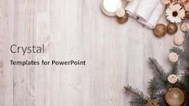  Presentation with year still life christmas - Amazing PPT theme having spa still life with cosmetic creams towel and christmas ornaments on light wooden background top view with copy space new year and christmas healthy lifestyle body care spa treatment backdrop and a lemonade colored foreground