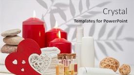  Presentation with spa day - Beautiful slides featuring spa-still-life-with-creams backdrop and a light gray colored foreground