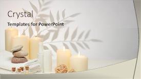  Presentation with healthy lifestyle - PPT theme featuring spa-still-life-with-creams background and a sky blue colored foreground