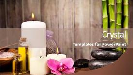  Presentation with free work life balance - PPT theme featuring spa still life with free background and a coral colored foreground